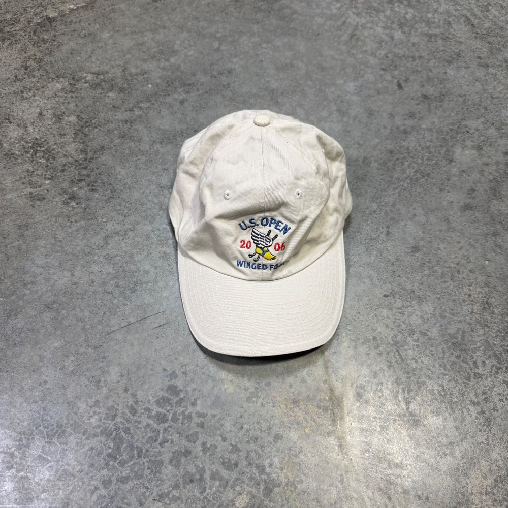 Early 2000s USGA Hat Men OS Cream 2006 US Open Winged Foot Golf Strapback